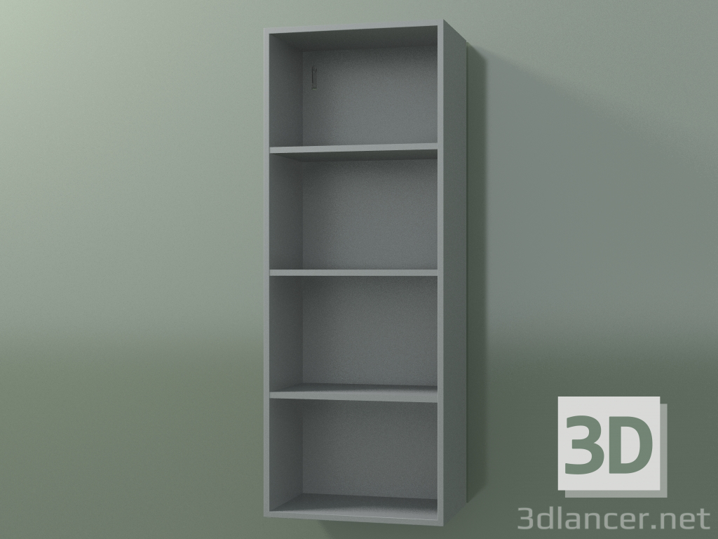 3d model Wall tall cabinet (8DUBCC01, Silver Gray C35, L 36, P 24, H 96 cm) - preview