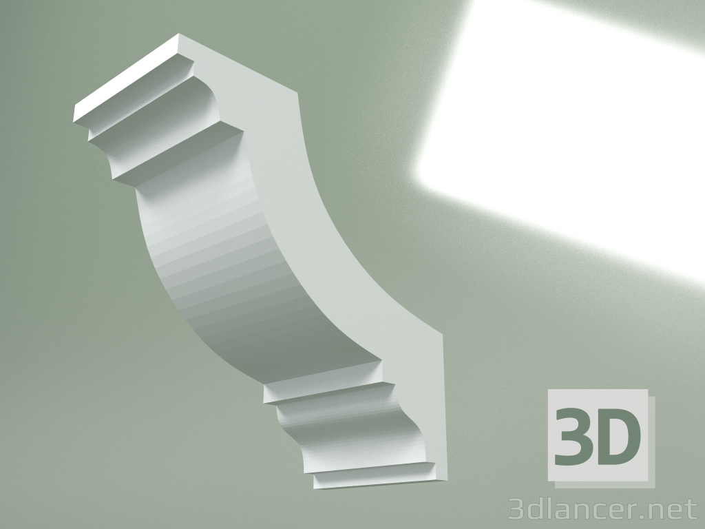3D modeli Alçı korniş (tavan kaidesi) KT449 - önizleme