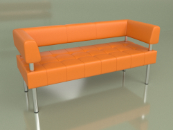 Sofa three-seater Business (Orange leather)