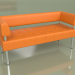 modèle 3D Canapé Business trois places (Cuir Orange) - preview