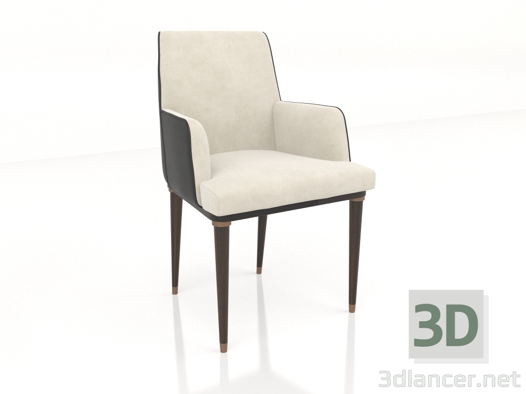 3D Modell Stuhl mit Armlehnen (S522) - Vorschau