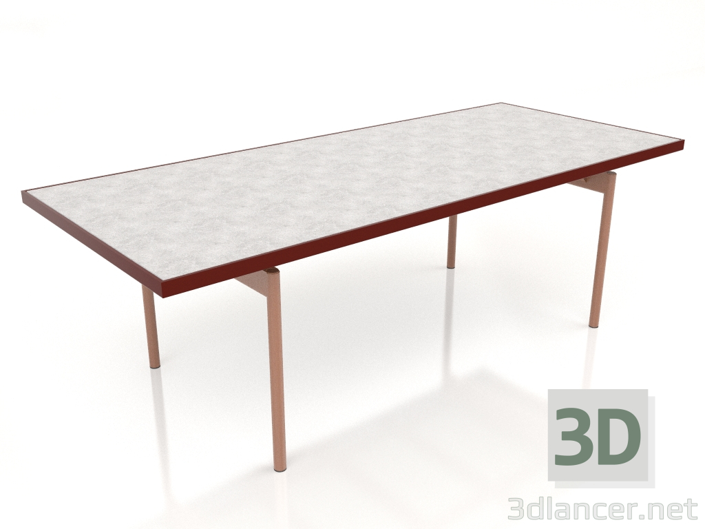 modello 3D Tavolo da pranzo (Vino rosso, DEKTON Kreta) - anteprima