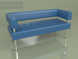 Sofa 3-Sitzer Business (Blaues Leder)