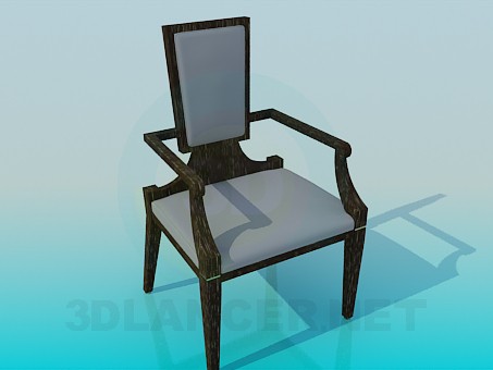 3D Modell Ein Stuhl mit schmaler Rücken - Vorschau