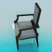 modello 3D Una sedia con la schiena più stretta - anteprima