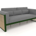3d model 3-seater sofa with a high back (Bottle green) - preview