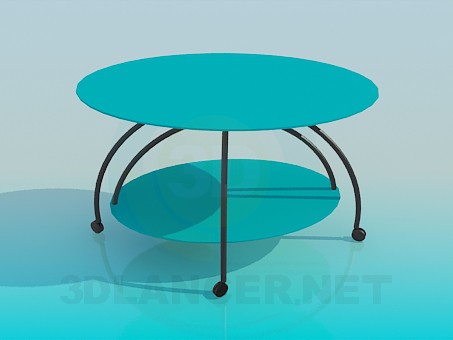 3D Modell Ovaler Tisch - Vorschau