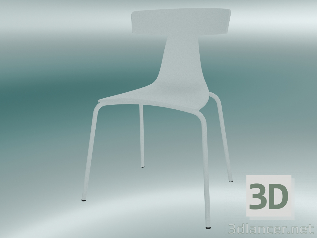 3d модель Стул стекируемый REMO plastic chair (1417-20, plastic white, white) – превью