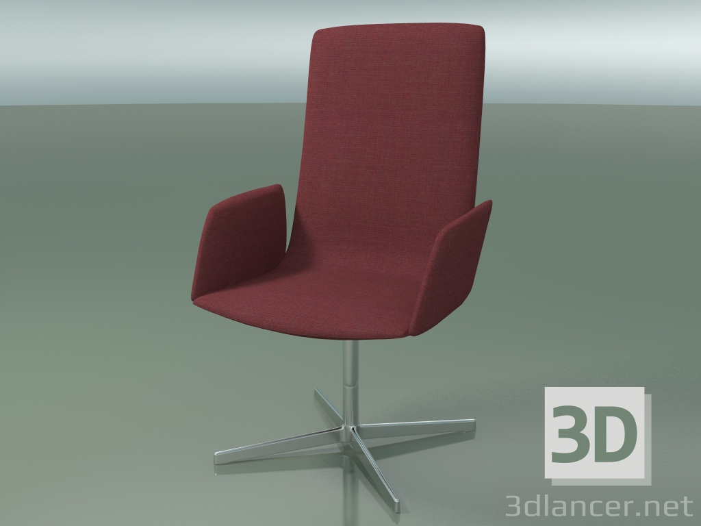3D Modell Bürostuhl 4913BR (4 Beine, mit weichen Armlehnen) - Vorschau