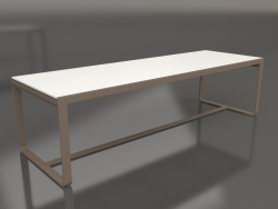 Mesa de comedor 270 (Polietileno blanco, Bronce)