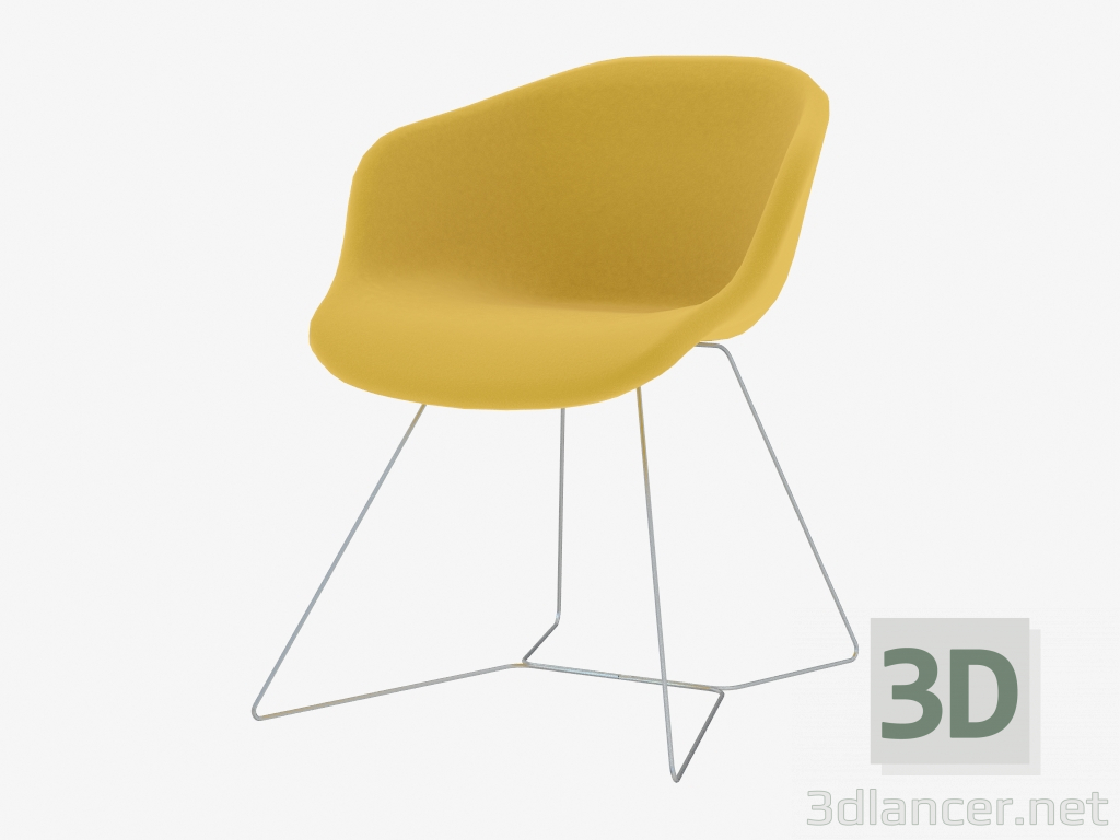 3d модель стілець низький – превью