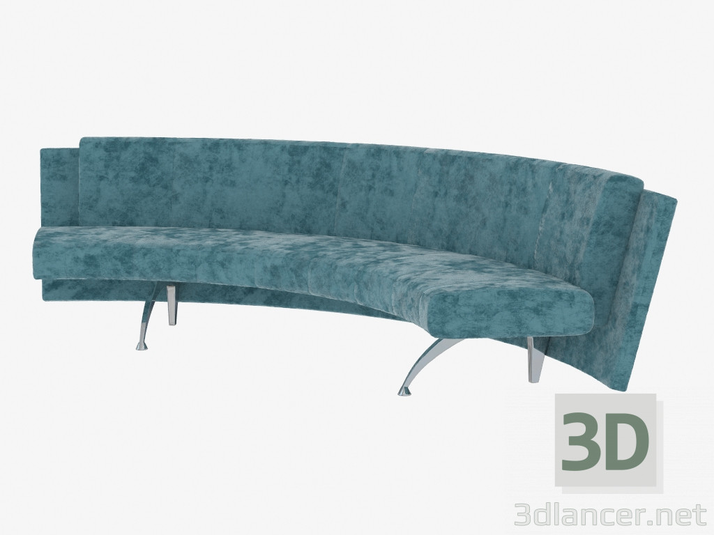 Modelo 3d Sofa-banco modular semicircular - preview