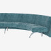 modèle 3D Sofa-bench modulaire semi-circulaire - preview