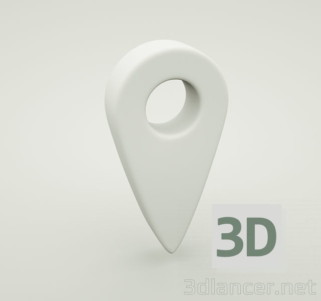 Ubicación del pin 3D modelo Compro - render