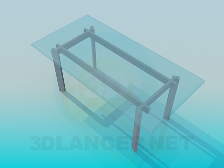 3d модель Стеклянный столик – превью