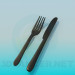 3d model Fork and knife - preview