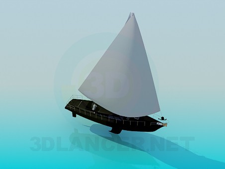 modello 3D Barca a vela - anteprima