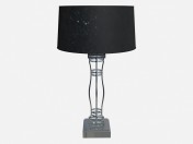 Tischlampe Lampe aus glänzendem Stahl Metall h75