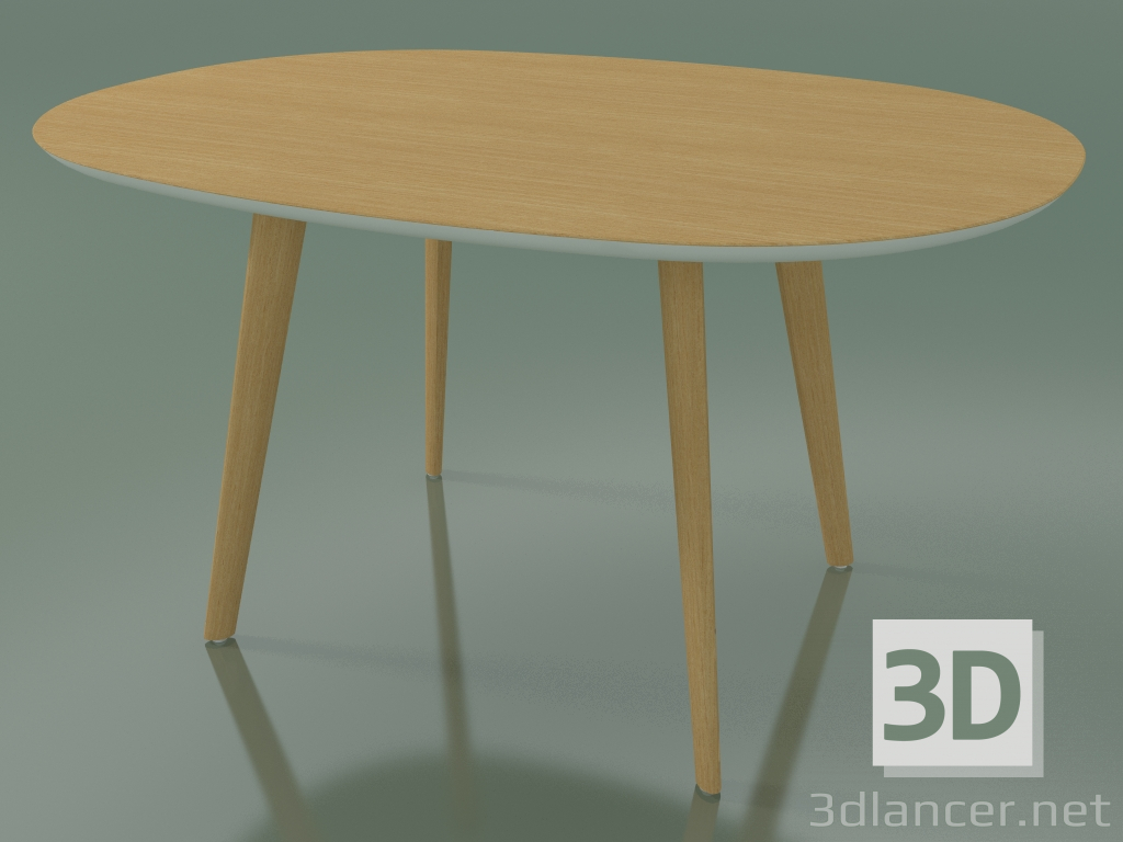modèle 3D Table ovale 3506 (H 74 - 135x100 cm, M02, Chêne naturel, option 2) - preview