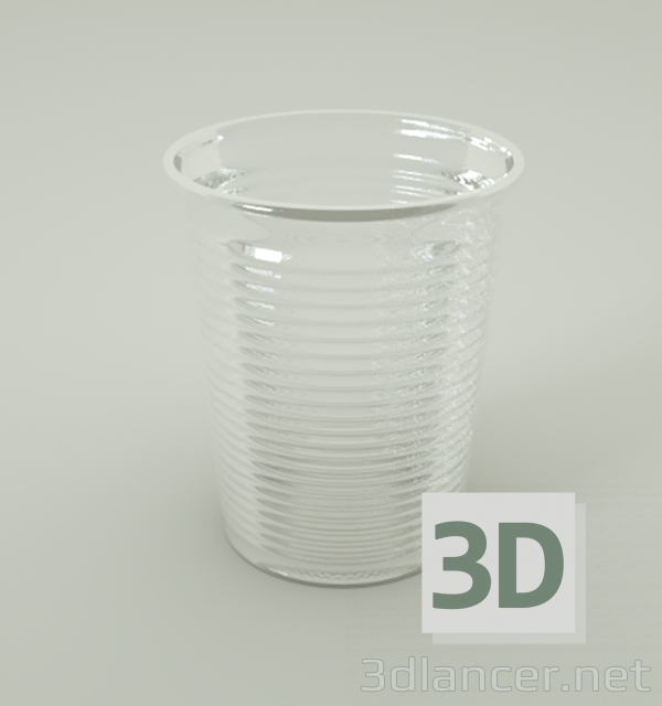 3d Plastic cup model buy - render