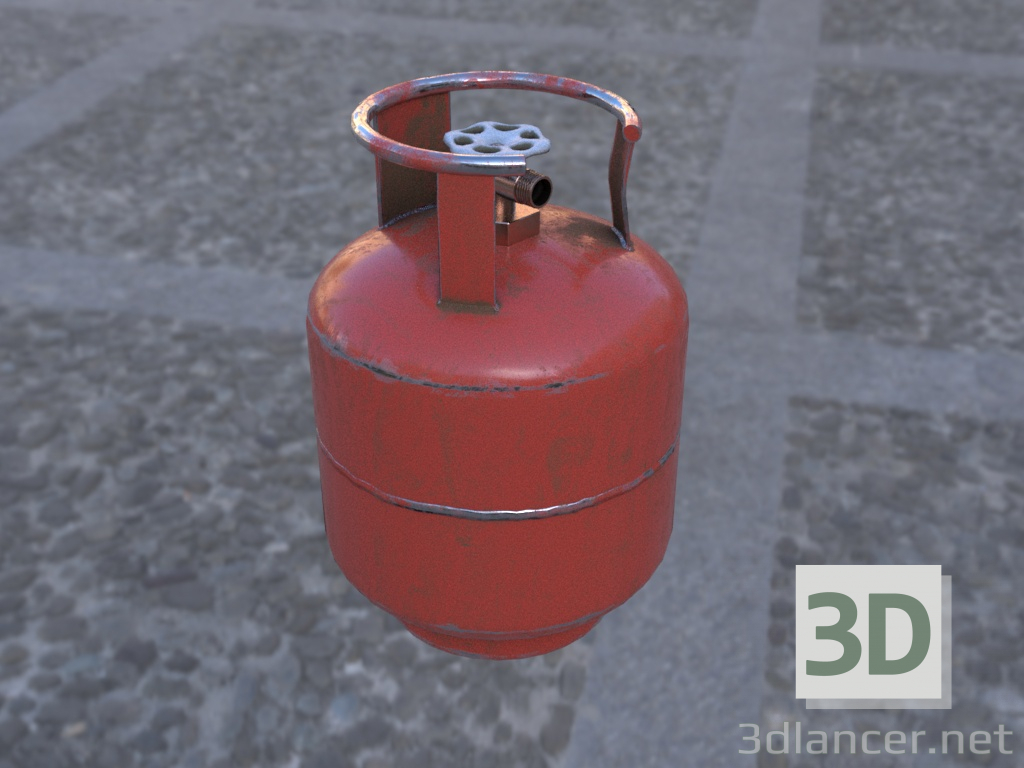 botella de gas 3D modelo Compro - render