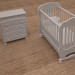 3D Bebek karyolası modeli satın - render