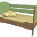 3D modeli Çit 63KV05 ile yatak - önizleme
