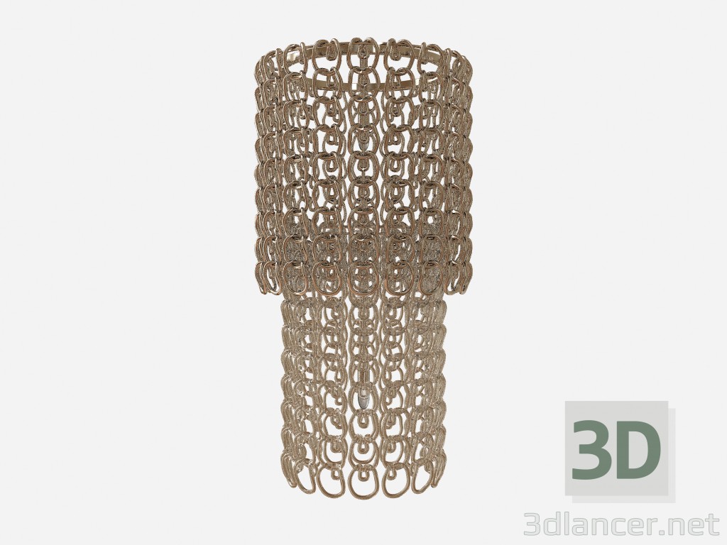 3D modeli Tavan ışık kristal avize - önizleme