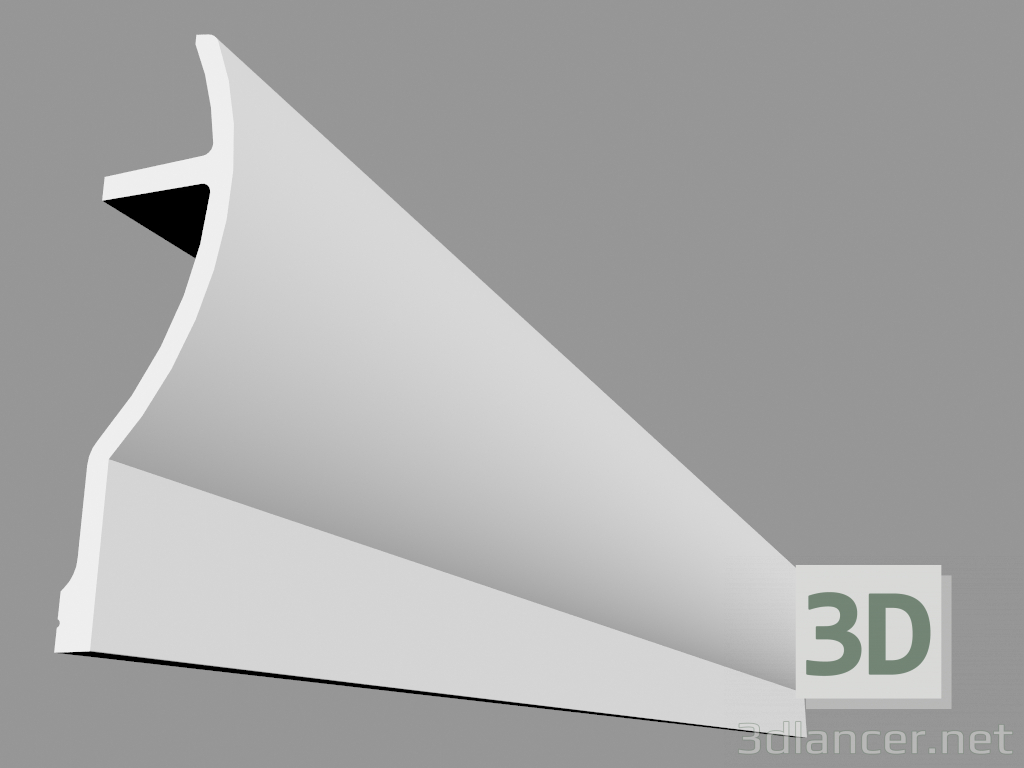 Modelo 3d Cornija para iluminação oculta C372 - Fluxus (200 x 28 x 7 cm) - preview
