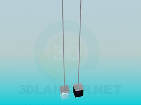 3d model Pendant in black and white - preview