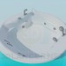 modello 3D Vasca idromassaggio rotonda - anteprima