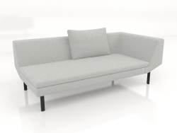 End sofa module 186 with an armrest on the right (metal legs)