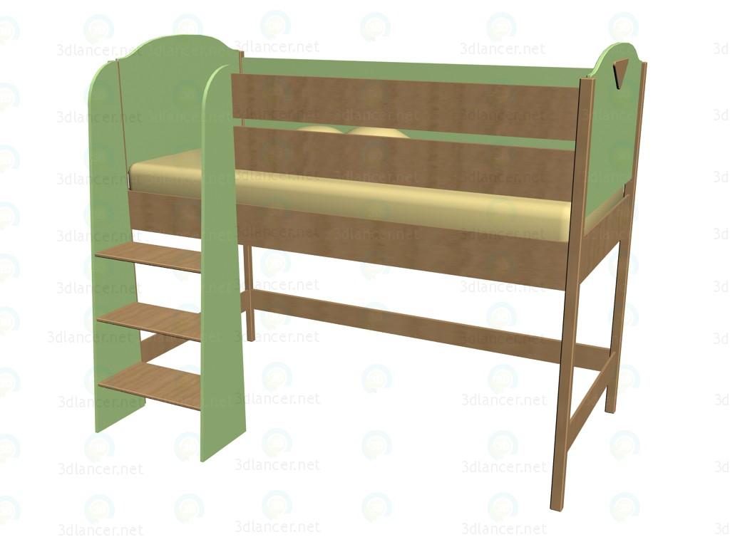 3d модель Ярусне ліжко 63KV03 – превью