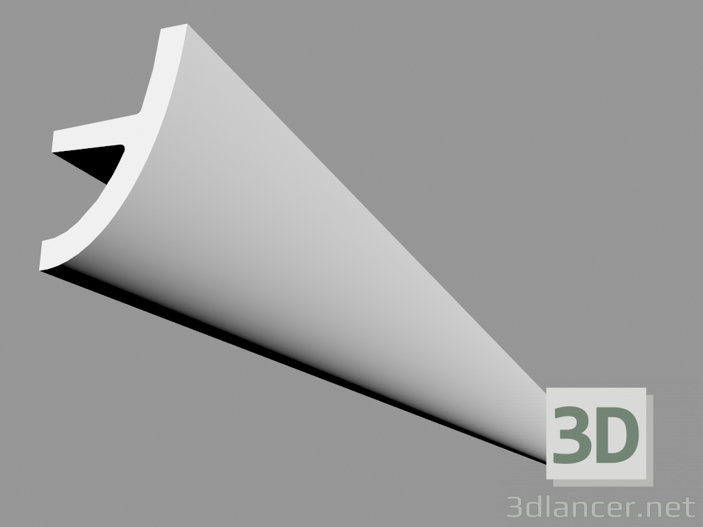 3D Modell Gesims für verdeckte Beleuchtung C373 - Antonio (200 x 8 x 4,9 cm) - Vorschau