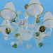 3d model Romantic chandelier with roses - preview