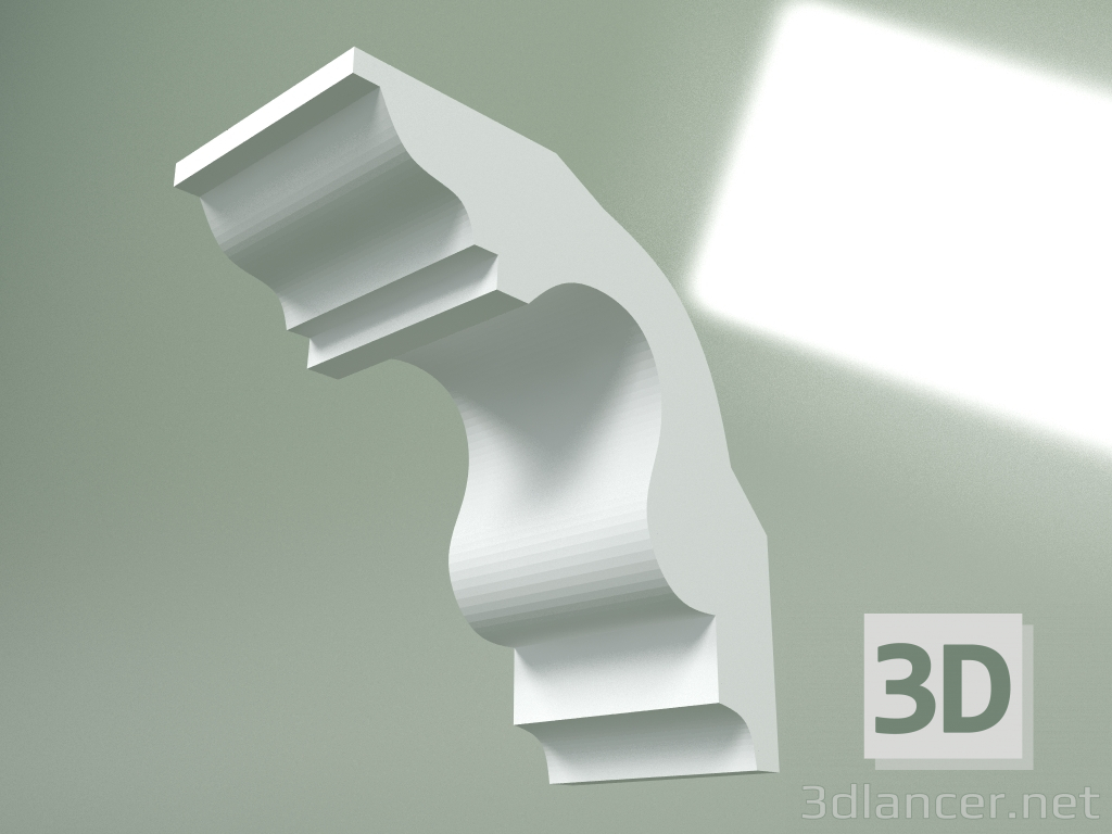 modello 3D Cornicione in gesso (zoccolo a soffitto) KT453 - anteprima
