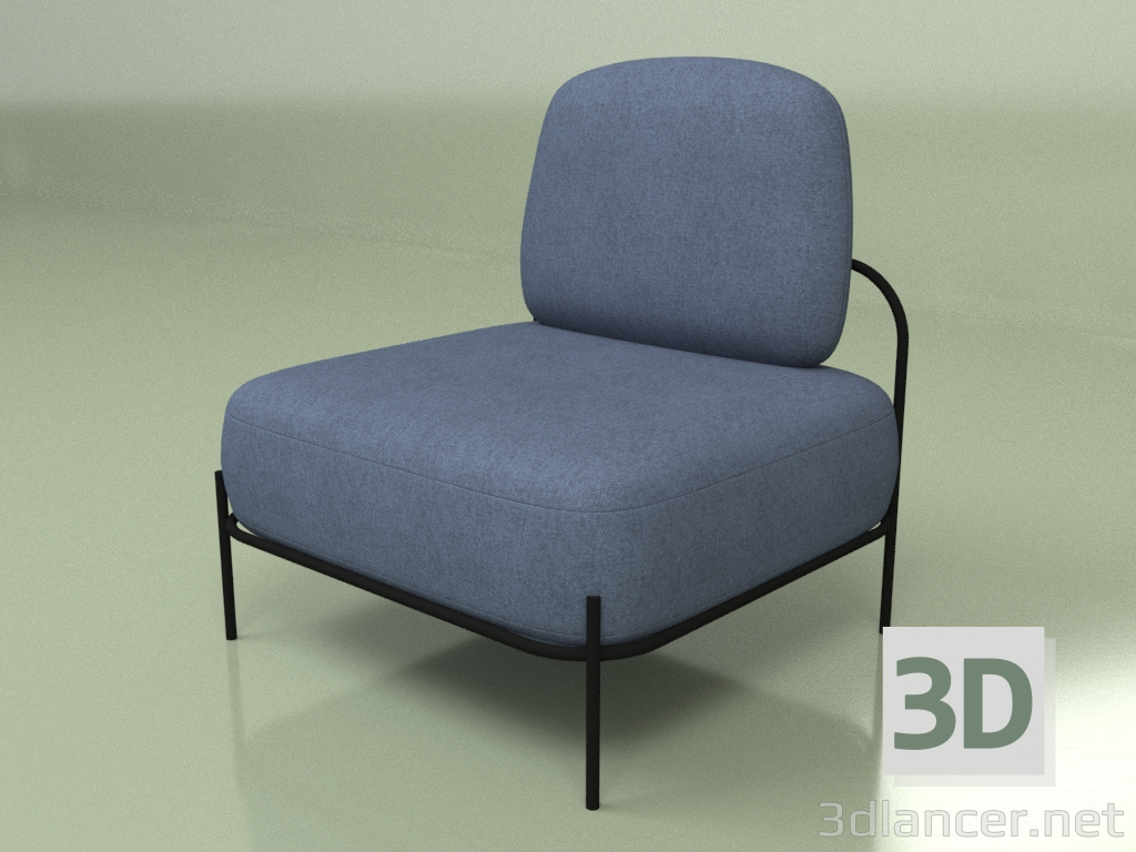 3 डी मॉडल कुर्सी पवई (नीला) - पूर्वावलोकन