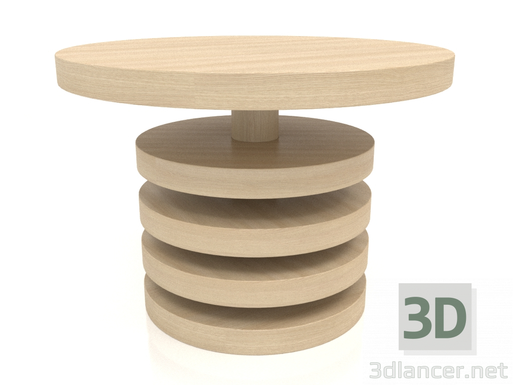 3 डी मॉडल कॉफी टेबल जेटी 04 (डी = 700x500, लकड़ी सफेद) - पूर्वावलोकन