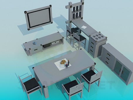 3d model Room furniture - preview