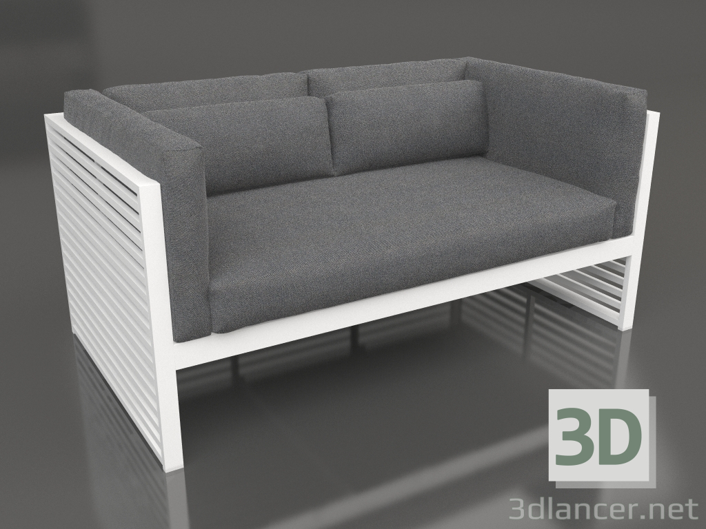 3 डी मॉडल 2-सीटर सोफा (सफ़ेद) - पूर्वावलोकन