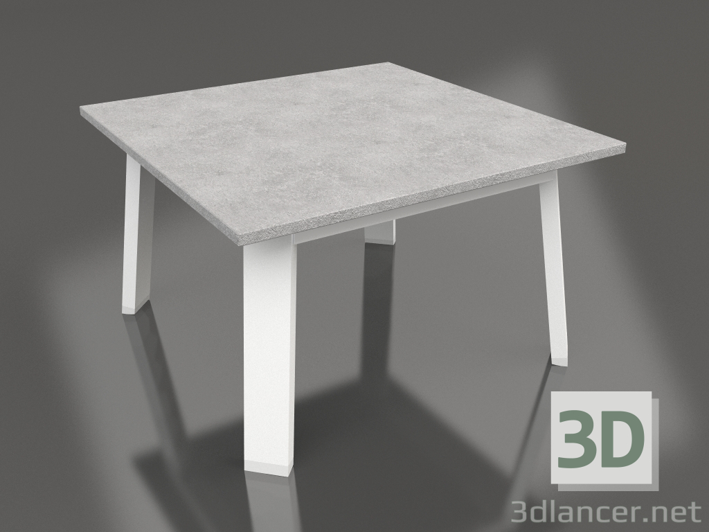 3d модель Квадратный боковой стол (White, DEKTON) – превью