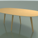 3D Modell Ovaler Tisch 3507 (H 74 - 200x110 cm, M02, natürliche Eiche, Option 1) - Vorschau