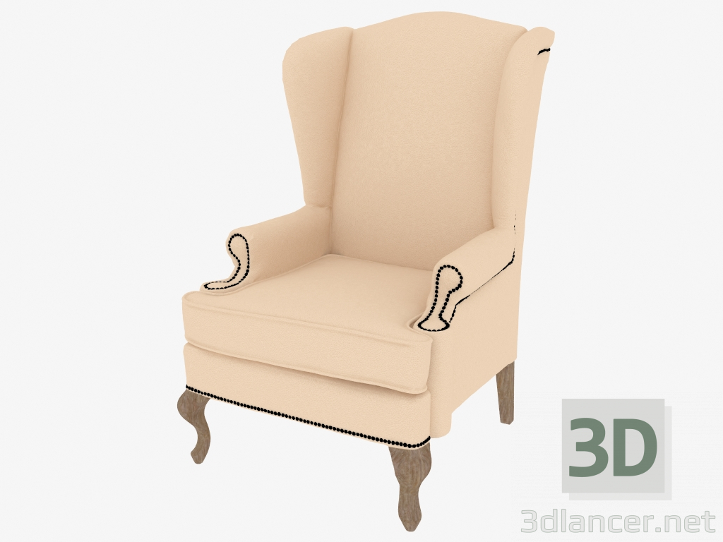 3D Modell Stuhl 28 Englisch mit Ohren - Vorschau