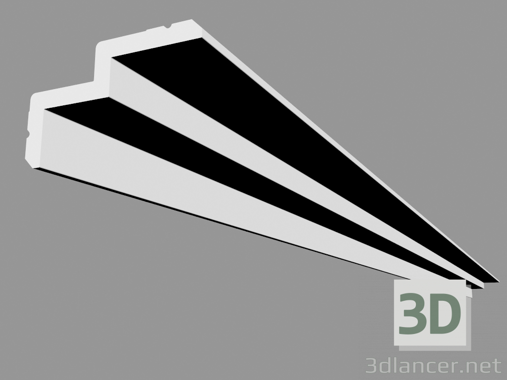 Modelo 3d Perfil para cortinas C390 - Etapas (200 x 6 x 10 cm) - preview