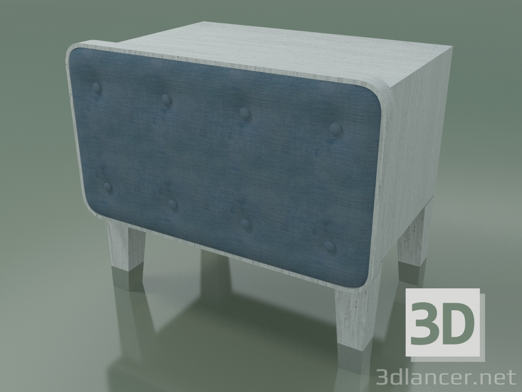 3 डी मॉडल बेडसाइड टेबल (51, व्हाइट) - पूर्वावलोकन