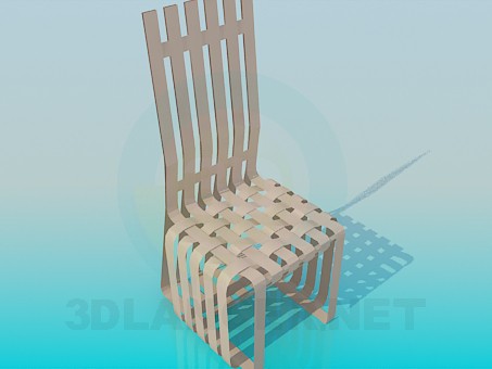 3d модель Плетений стілець – превью