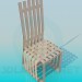3D Modell Gewebte Stuhl - Vorschau