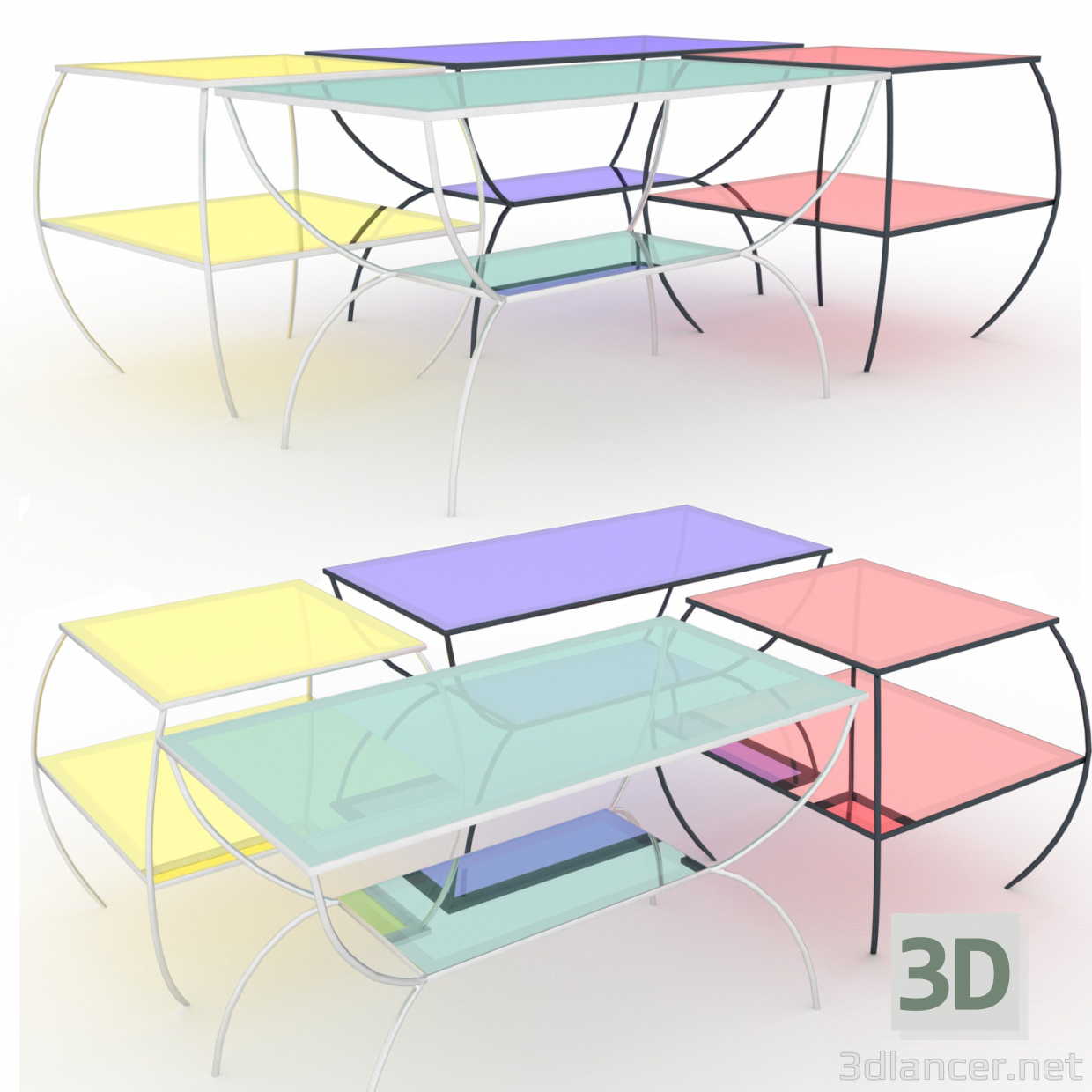 modello 3D di tavolino da caffè comprare - rendering