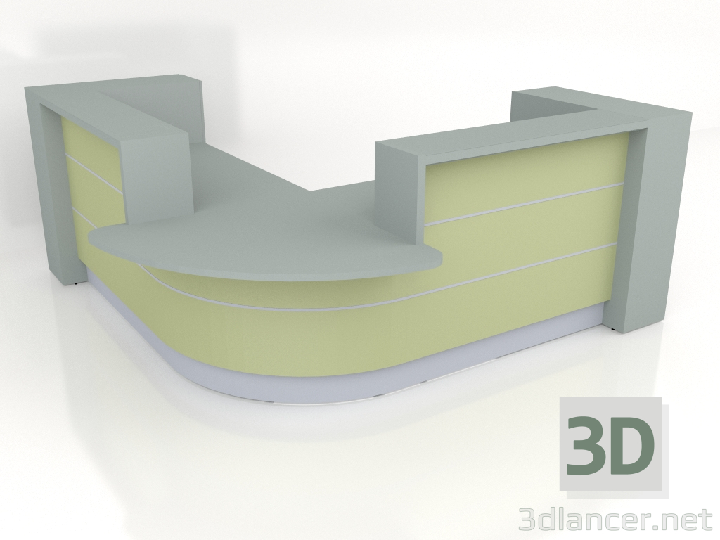 modello 3D Banco Reception Valde LAV116L (2717x2717) - anteprima