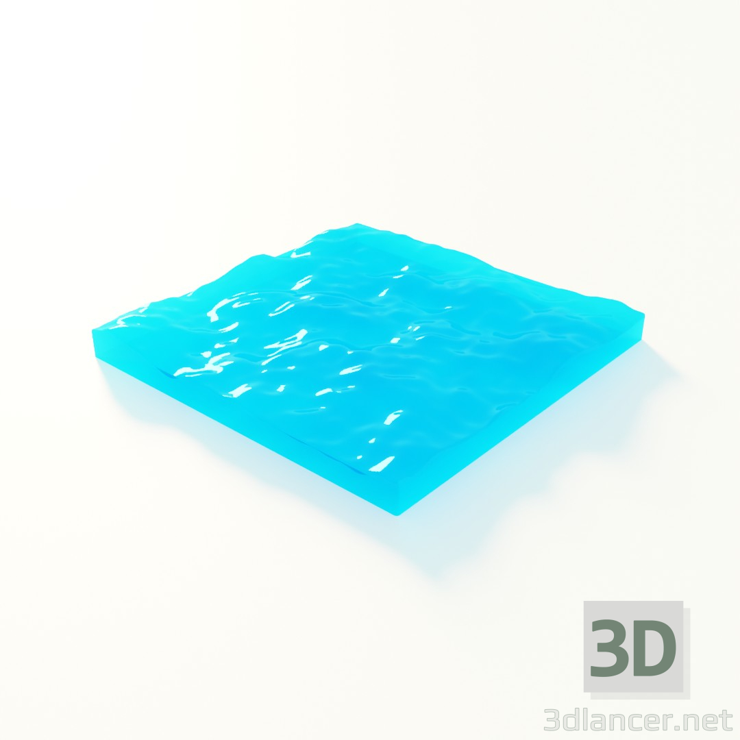 3d model agua de verdad - vista previa